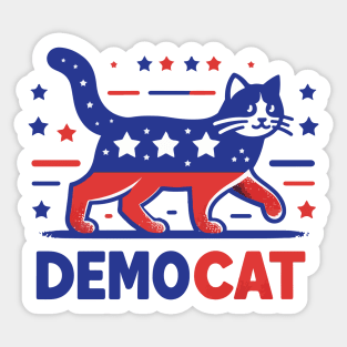 Democat - Cat Ladies For Kamala Harris Sticker